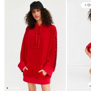 Juicy Couture Oversized Red Velour Hoodie Size S
